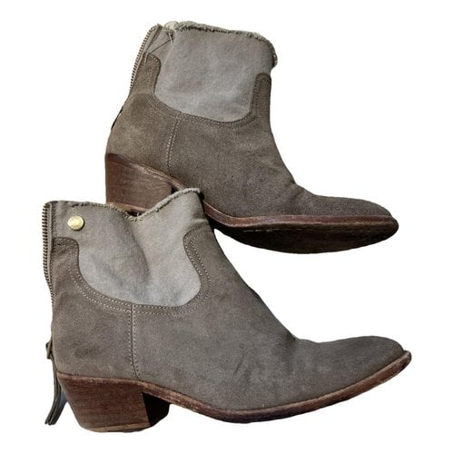 Pre-owned Zadig & Voltaire Teddy Boots In Grey