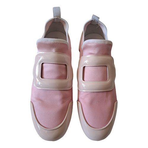 Pre-owned Roger Vivier Cloth Trainers In Pink