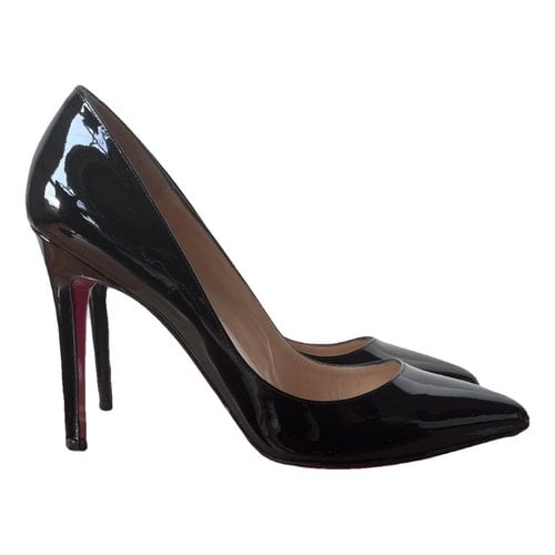 Pre-owned Christian Louboutin Pigalle Leather Heels In Black