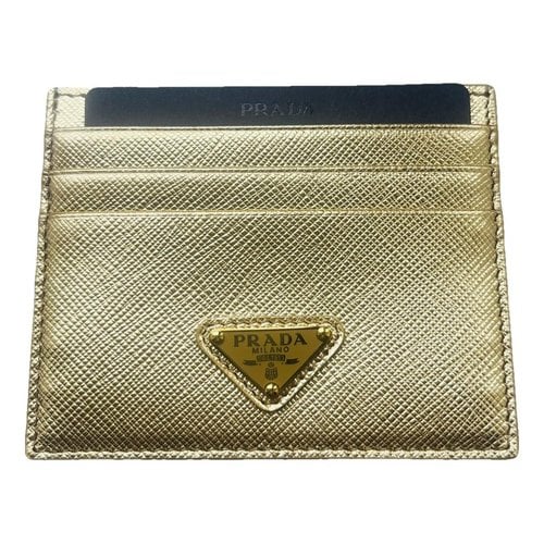 Pre-owned Prada Leather Small Bag In Gold