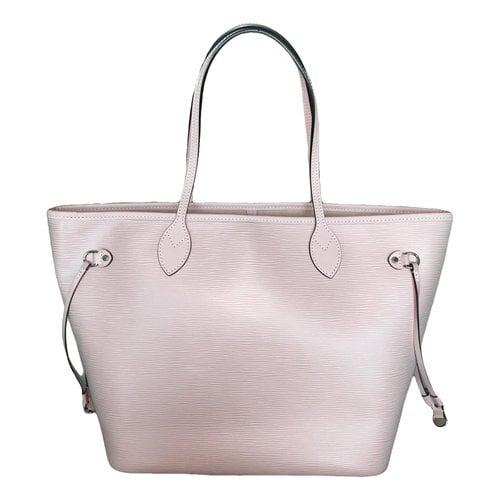 Pre-owned Louis Vuitton Neverfull Leather Tote In Pink