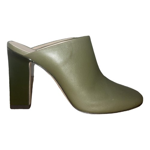 Pre-owned Wandler Leather Mules & Clogs In Khaki