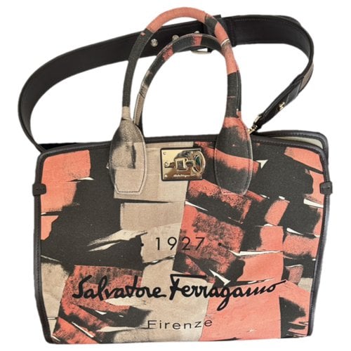 Pre-owned Ferragamo Cloth Handbag In Multicolour