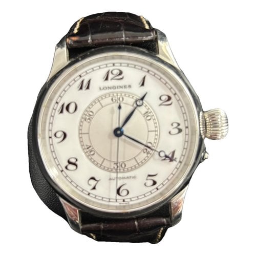 Pre-owned Longines Heritage Collection Watch In White