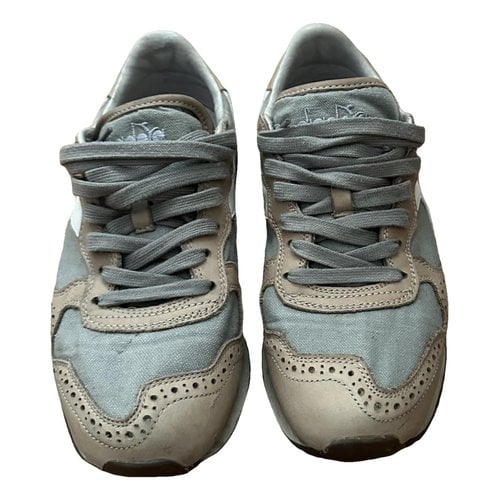 Pre-owned Diadora Leather Lace Ups In Beige