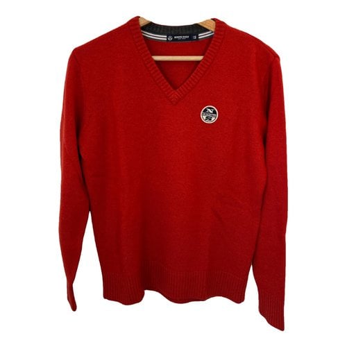 Pre-owned North Sails Wool Pull In Red