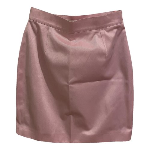 Pre-owned Mugler Mini Skirt In Pink