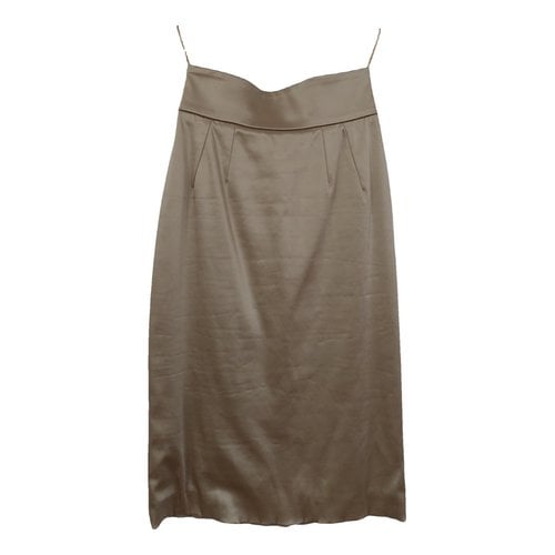 Pre-owned Dolce & Gabbana Silk Mid-length Skirt In Gold