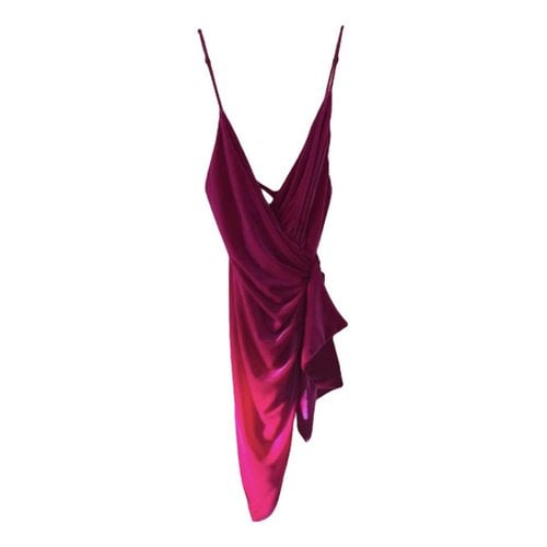 Pre-owned Alexandre Vauthier Velvet Mini Dress In Pink
