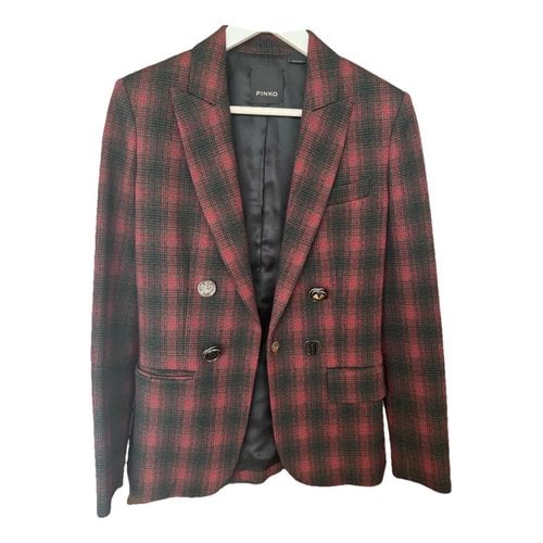 Pre-owned Pinko Suit Jacket In Burgundy