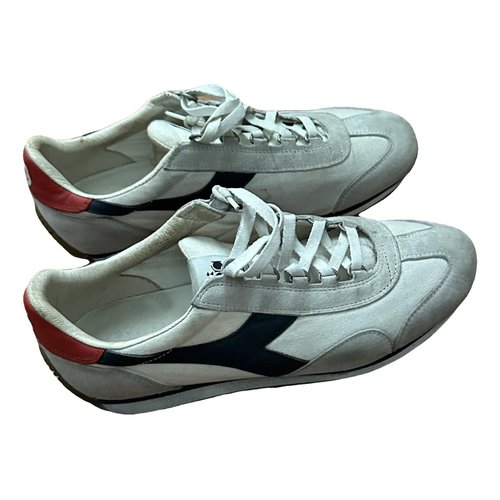Pre-owned Diadora Cloth Low Trainers In White