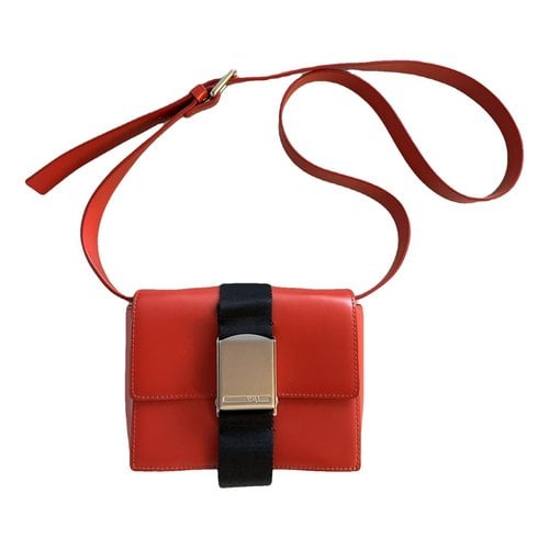 Pre-owned Mcq By Alexander Mcqueen Leather Crossbody Bag In Red