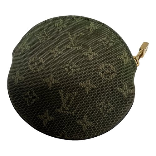 Pre-owned Louis Vuitton Card Wallet In Green