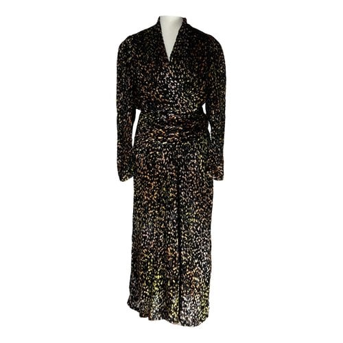 Pre-owned Iro Glitter Mid-length Dress In Brown