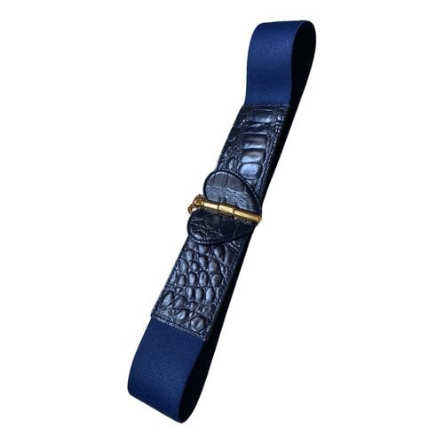 Pre-owned Saint Laurent Leather Belt In Blue