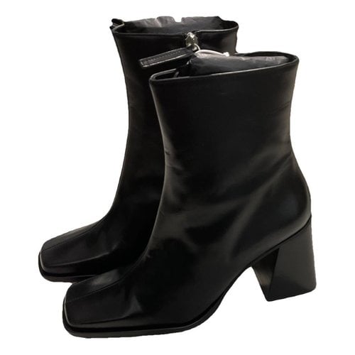 Pre-owned Alohas Leather Boots In Black
