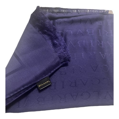 Pre-owned Bvlgari Silk Stole In Blue