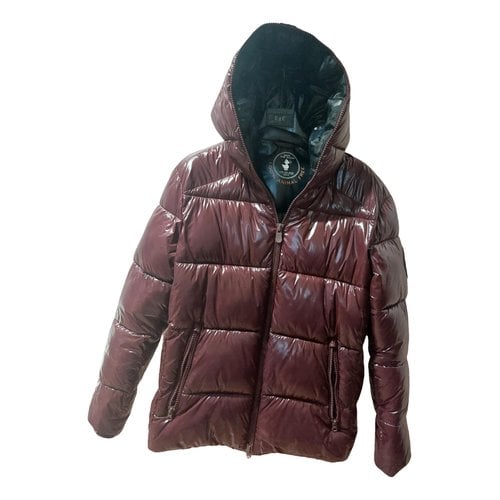 Pre-owned Save The Duck Puffer In Burgundy