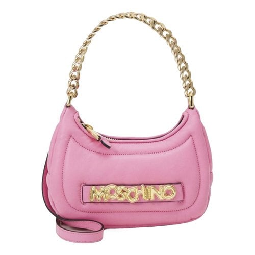 Pre-owned Moschino Leather Handbag In Pink