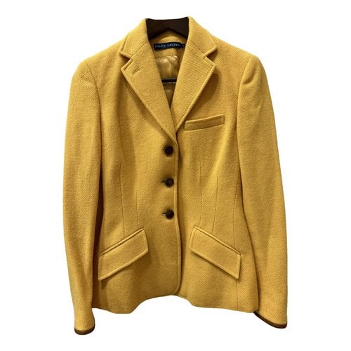 Pre-owned Ralph Lauren Wool Blazer In Yellow