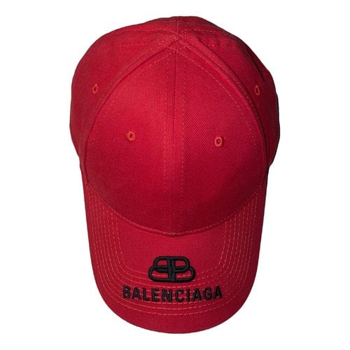 Pre-owned Balenciaga Cloth Cap In Red