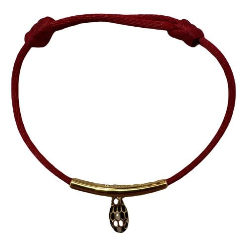 Pre-owned Bvlgari Serpenti Cloth Bracelet In Red