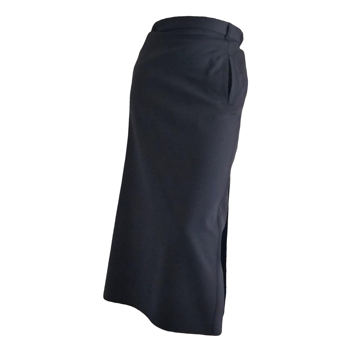 Anthracite Wool Mid-length Skirt