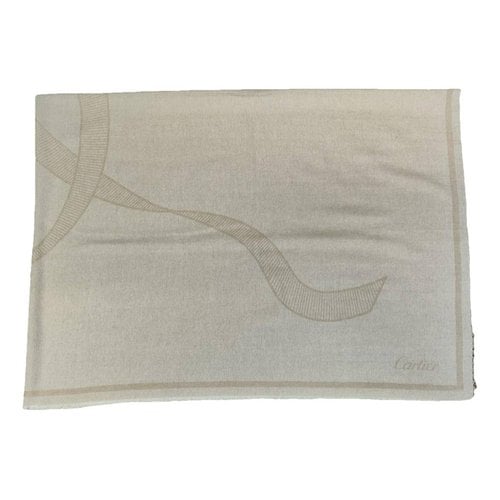 Pre-owned Cartier Cashmere Stole In Beige