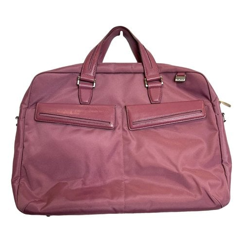 Pre-owned Tumi Cloth Travel Bag In Pink