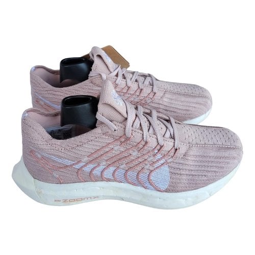 Pre-owned Nike Air Zoom Pegasus Cloth Trainers In Pink