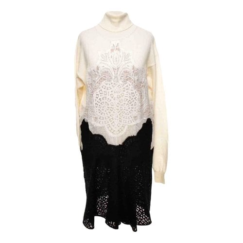 Pre-owned Stella Mccartney Wool Mid-length Dress In Ecru