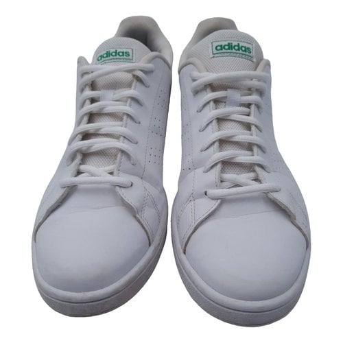 Pre-owned Adidas Originals Stan Smith Leather Low Trainers In White