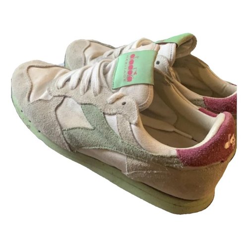 Pre-owned Diadora Cloth Trainers In Green