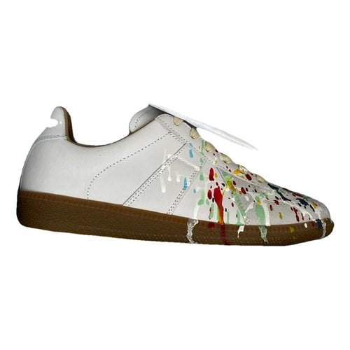 Pre-owned Maison Margiela Leather Trainers In Multicolour