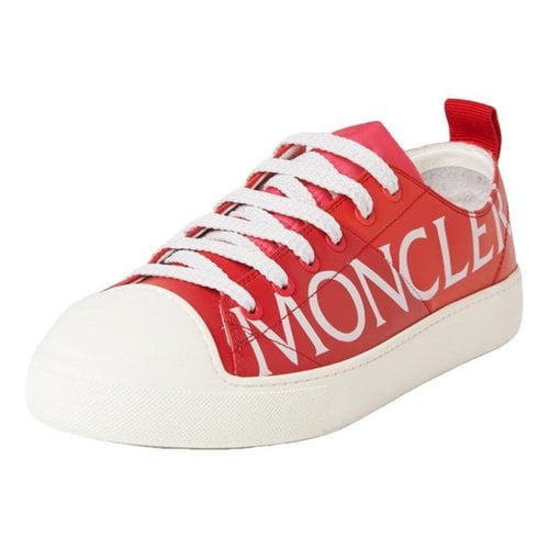 Pre-owned Moncler Leather Trainers In Red