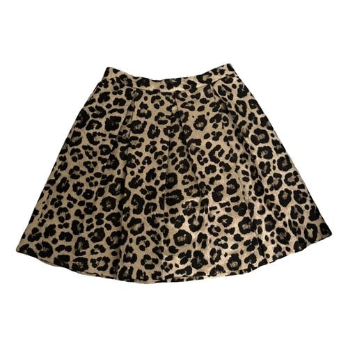 Pre-owned Alice And Olivia Mini Skirt In Gold