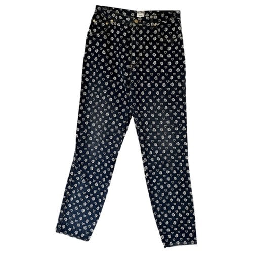 Pre-owned Moschino Carot Pants In Blue