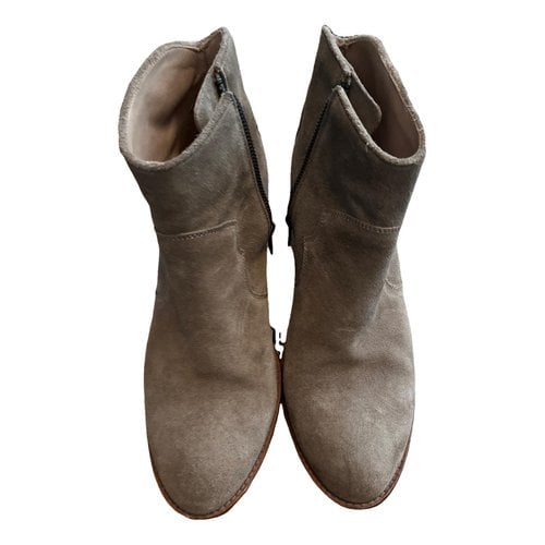 Pre-owned Zadig & Voltaire Molly Boots In Beige