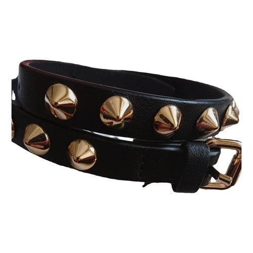 Pre-owned Givenchy Leather Bracelet In Black