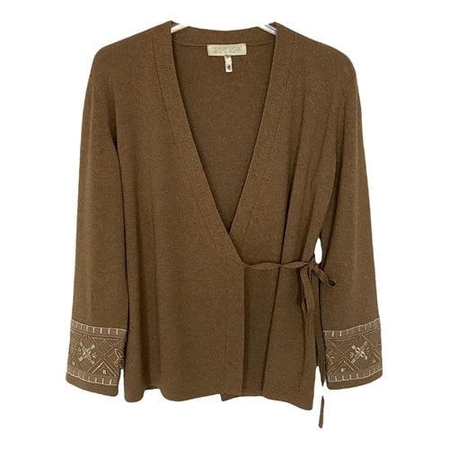 Pre-owned Escada Cashmere Cardigan In Brown