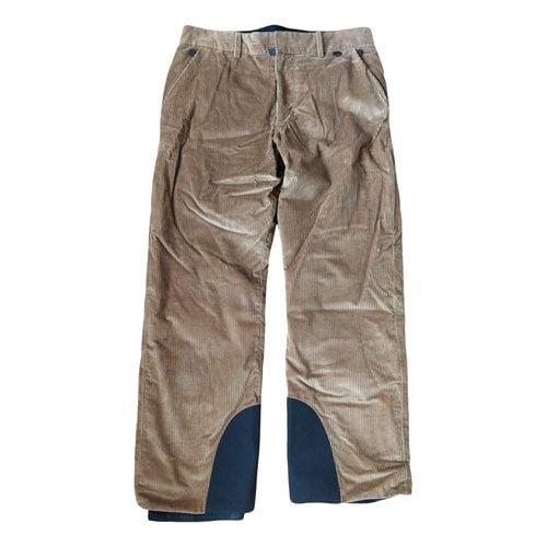 Pre-owned Moncler Trousers In Khaki