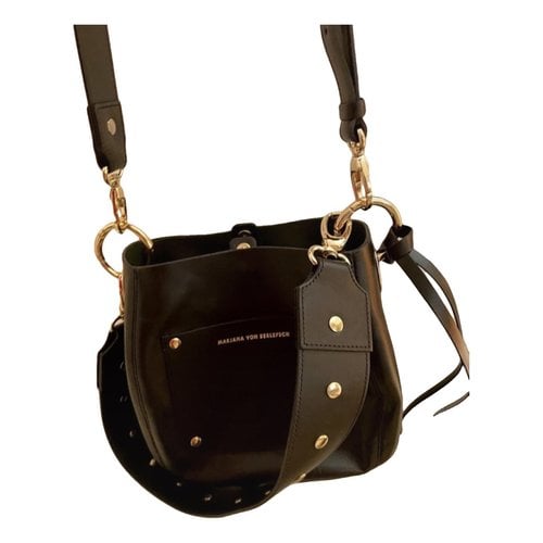Pre-owned Marjana Von Berlepsch Leather Handbag In Black