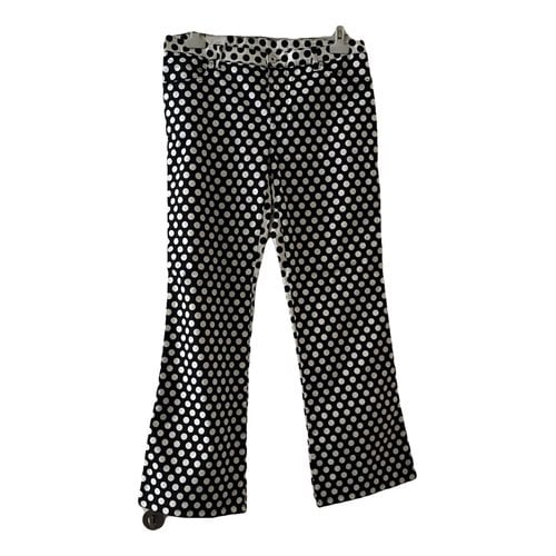 Pre-owned Moschino Straight Pants In Black