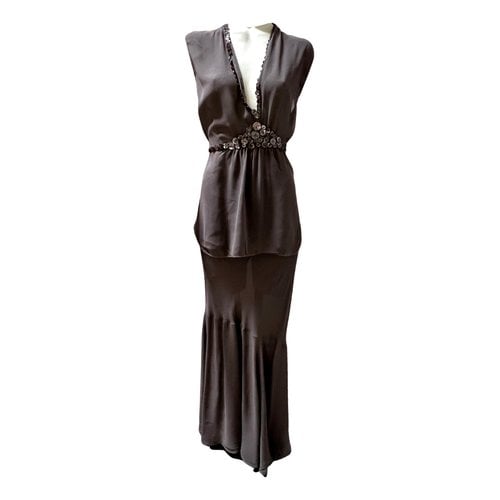 Pre-owned Jean Paul Gaultier Maxi Dress In Brown