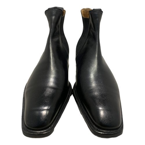 Pre-owned Jm Weston Leather Boots In Black