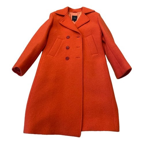 Pre-owned Fay Wool Coat In Orange
