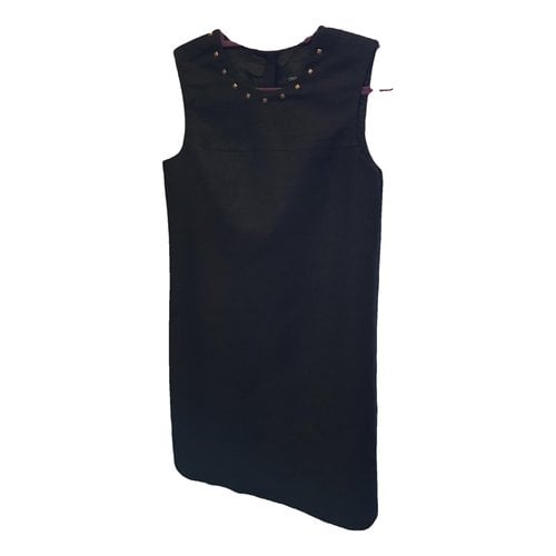 Pre-owned Cynthia Rowley Linen Mini Dress In Black