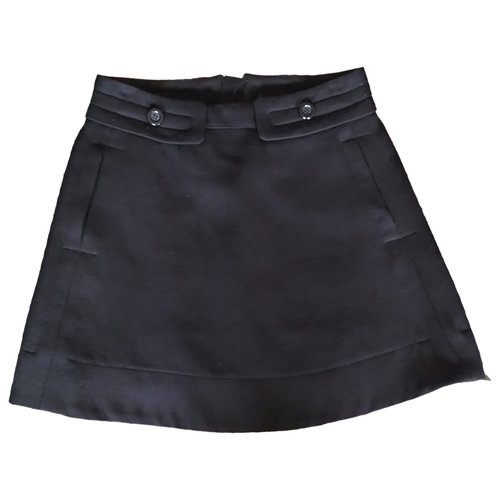 Pre-owned See By Chloé Wool Mini Skirt In Black