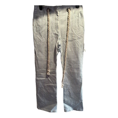 Pre-owned Miaou Straight Pants In Blue