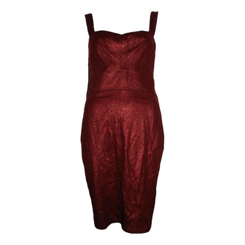 Pre-owned Diane Von Furstenberg Glitter Mid-length Dress In Metallic